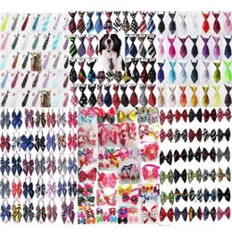 120pc Lot Pet Puppy Köpek Giyim Bow Ties Kedi Kravatlar Tımar Malzemeleri 6 Model Y1025280R