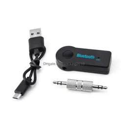 MP3/4 FM Sändare Factory 300st 3,5 mm Streaming Bluetooth O Musikmottagarens bil Kit Stereo BT 3.0 Portable Adapter AUX A2DP för HA DHK5R