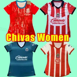 Frauen 2023 2024 Chivas de Guadalajara Fußballtrikots 23 24 LIGA MX I. BRIZUELA A. VEGA J. SANCHEZ S. FLORES Fußballtrikot T F. BELTRAN GONZALEZ G. OROZCO Mädchen drittes Zuhause