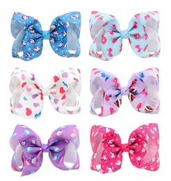 Baby Hair Clips bowknot barrettes Unicorn bow Grosgrain Hairpins Clippers Girls Floral Animal Print headwear Hair Accessories KFJ21803555