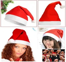 Noel Şapkaları Kırmızı Yetişkinler Noel Cosplay Şapkaları Yeni Yıl Dekorasyonu Noel Dekorasyon Bez Şapkaları Noel Baba Maddesi Navidad Caps FES5891275
