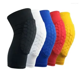 Knee Pads 1pcs Honeycomb Basketball Leg Sleeves Cellular Football Volleyball Soccer Kneepad Calf Support Ski Cycling Warmer