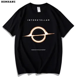 Hoodie Red Korean Interstellar Star Trek Pure Cotton Short Sleeved Space Science Fiction Movie Black Hole Top T-Shirt Summer