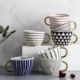 Tazze Tazza in ceramica da 330 ml con manico Tazza da caffè Tè pomeridiano Tazze da latte Bicchieri Tazza da tè Acqua