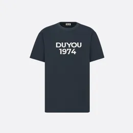 DUYOU T-SHIRT COUTURE RELAXED-FIT da uomo Abbigliamento di marca T-shirt estiva da donna con logo ricamato Jersey di cotone fiammato Top di alta qualità 7211