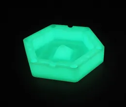 glow in the dark hexagon silicone ashtray heat resistant ashtrays easy to clean friendly bubbler ashtrays for cleaning ash trays5374992