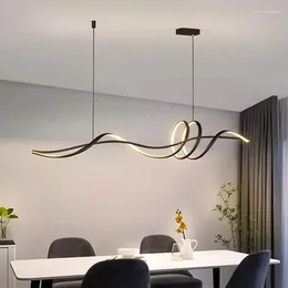 펜던트 램프 현대 간단한 strtips 조명 홈 장식 식당 거실 테이블 부엌 샹들리에 실내 광선 등기