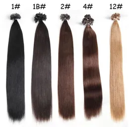 1 г s 100 г упаковка 14 24 100 наращивание человеческих волос u Tip Remy перуанские прямые волнистые волосы для ногтей 5 вариантов цвета 8383326