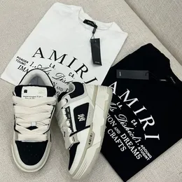 Original designer herrskor lyxiga sneakers amirir m1 skor platta kvinnliga tränare spegel kvalitet tjock sula sko män chaussure casual hög topp sneaker dhgate ny