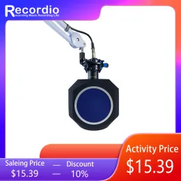 Accessoires GAZ600A Hochwertiger Pop -Filter -Foam Pro Microfon Custom Studio Mic Shield Tragbare Vokalkabine Aufnahme Windschutz