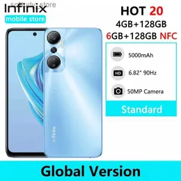 Сотовые телефоны Infinix Hot 20, 4 ГБ, 128 ГБ, смартфон, 4 ГБ, 64 ГБ, телефон Helio G85, 50 МП, задняя камера с искусственным интеллектом, аккумулятор 5000 мАч, Q240312