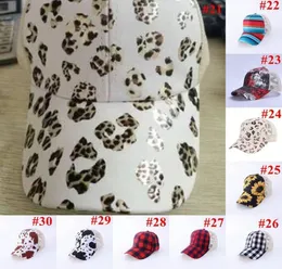 Fashion summer outdoor Snapbacks 26styles Washed Cross Ponytail Tie dye Baseball Cap Messy Buns hat Trucker Pony caps tileopard Da8578181