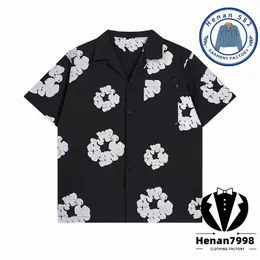 Designer Polo Shirt t Denim Style Brangdy Graffiti Print Shirts Kapok Printed Summer Casual Wear Wholesale 2 Pieces Discount T2NN