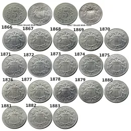 Eua um conjunto de 1866 -1883 20 peças cinco centavos níquel copiar moedas medel artesanato promoção barato fábrica agradável casa acessórios3058