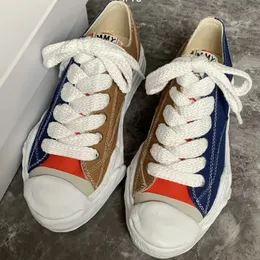 Maison Mihara Yasuhiro Japonês 2024 Marca Peterson OG Sole Low Cut Homens Mulheres Designer Casual MMY Preto Branco Sapatos de Lona Moda Combina com Tudo