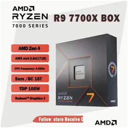 Процессор Ryzen 7 7700X R7 Box 100000000591 45 ГГц 8 ядер 16 потоков Процессор 5 Нм Zen 4 105 Вт Разъем Am5 Lga1718 Без вентилятора 231117 Прямая доставка Otjwd
