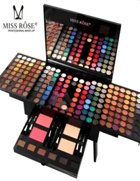 Miss rose conjuntos de paleta de maquiagem profissional completa para mulheres lábios rosto olhos sombra em pó batom compõem conjuntos paleta9823638