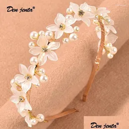 Fermagli per capelli Barrettes Moda Fiore Perle Fasce per donna Accessori Oro Sier Colore Corona Tiara Gioielli da sposa Copricapo Regalo Dr Otuzz