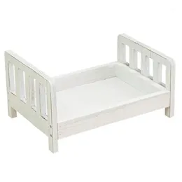 아기 침대 출생 소품을위한 소품 나무 분리 가능한 침대 미니 데스크 테이블 배경 액세서리 배달 어린이 출산 보육원 B OTXS5