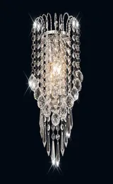 LUCES LED E14 Nowoczesne kryształowe lustro światła ścienne ze stali nierdzewnej lampy kinkietki Światła na korytarz Bórek Salon 7821975