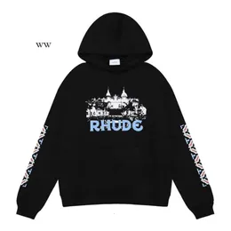 Designer Hoodie Rhude Hoodie Herren Hoodie Rhude Hoody Kapuzenpullover Felpa Uomo Nischenmodemarke Sudadera Herbst Winter Langarm Rundhalspullover 9882