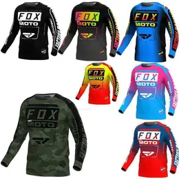 2024 New Mens 내리막 유니폼 산악 자전거 MTB 셔츠 오프로드 DH 오토바이 모터 크로스 스포츠웨어 의류 경주 HPIT FOX