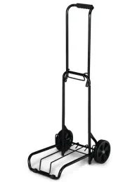 Carts Folding Luggage Cart, Black, 39" x 13" (15" Platform), 3lbs Empty, 75lbs Capacity