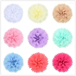 Hårtillbehör 150 st/parti 10 cm Chiffon Peony Flower For Kids Pretty Fabric Diy Wedding Invitation Party Decorations