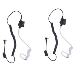 2 Pcs 2.5mm Surveillance Listen Only Earpiece for Harris Radio Transceiver Walkie Talkie