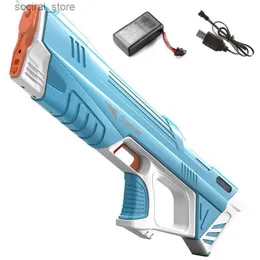 Pistolet elektryczny pistolet wodny dla dzieci zabawki na zewnątrz automatyczne ssanie wody serdeczne ciągłe strzelanie woda grająca zabawki dla dzieci prezenty L240311