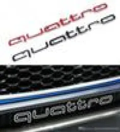 QuattroLogo Emblemバッジカー3DステッカーABS QuattroステッカーフロントグリルA4 A4 A7 A7 RS6 RS7 RS Q3カーアクセサリー2547392