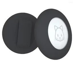 Coleiras para cães e gatos, suporte para coleira de ar compatível com apple airtag, rastreador GPS, 2 pacotes, capa preta