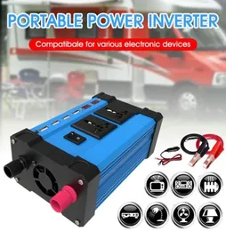 CAR GPS -tillbehör 4000W Power Inverter 12V 220V 110V DC till AC Solar Inverstor 12 V Sine Wave Convertor Auto2858125