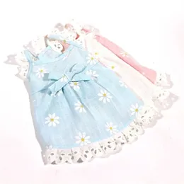 Vestido floral para gato de estimação para cães saia roupas de verão es pequeno médio chihuahua yorkshire lj200923230b