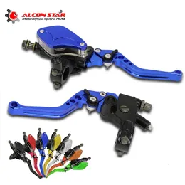 Alconstar 78 CNC Motorcycle Dual Hydraulic Brake Clutch Master Cylinder Reservoir Lever Fit 50cc300cc Sport Bike Street 240228