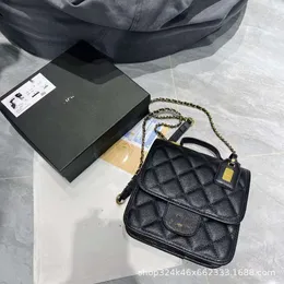 Shop Factory Wholesale Simplicity and Fashion 2024 Spring New Heavy Industry Caviar Pattern Postman Small Square Bag Chain Bar Diamond Grid One Shoulder Crossbody