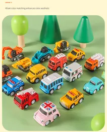 action model build puzzle Model toys 6PCS model car block alloy toys truck engineering vehicle model excavator model scenery car race car model car Christmas gift