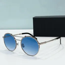 Runda solglasögon silverblå gradient för män kvinnor glasögon sonnenbrille nyanser lunetter de soleil vintage glas occhiali da sole uv400 glasögon
