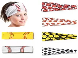 20 styles Baseball Sports Headband Women Men Softball Football Team Hair Bands Sweat Headbands Yoga Fitness Scarf Sport Towel2595976