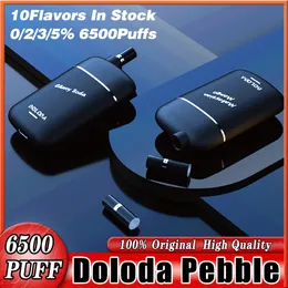 オリジナルのDoloda Pebble 6500 Puff 6500 Puffs使い捨て電子タバコ機能13ml Vape 0/2/3/5％500MAH統合バッテリー関連10フレーバー利用可能vs 6000 7000
