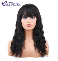 Beva Lace Front Human Hair Wigs With Bangs For Women Black Body Wave 150% Density Lace Wig Pre Plucked Brazilian Remy Hair7512094