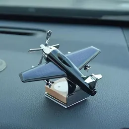 Interesting Car Ornaments Interior Decorations Toys Can Turn When There Is Sunlight Solar Energy Airplane Car Perfume Decoration 240307