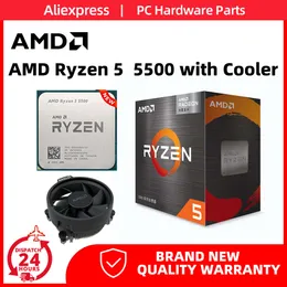 AMD NEW RYZEN 5 5500 MED COOLER R5 5500 3,6 GHz 6-kärnor 12-thread CPU-processor 7nm 65W L3 = 16M 100-000000457 SOCKET AM4