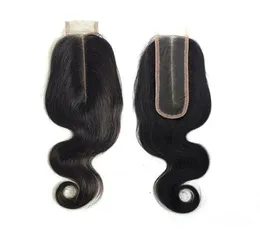 Oc902 bloco de cabelo de renda remy peruca onda corporal cabelo humano kim k 2x6 fechamento de renda longo reto pode ser tingido cor natural 1966538