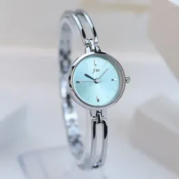 Zegarek na rękę moda 25 mm srebrna bransoletka zegarek dla kobiet luksusowy pasek stopowy kwarc damski dar