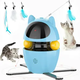 Moebypet Cat Laser Toy Automatisk slumpmässig rörlig interaktiva laserleksaker för katter inomhus kattungar hundar röd dot tränar katt teaser 240229