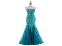 بلينغ الترتر Tulle Mermaid Deval Dresses 2019 Sweetheart Neckline Long Evening Ordics Dress New Prom Dress Elegant3402602