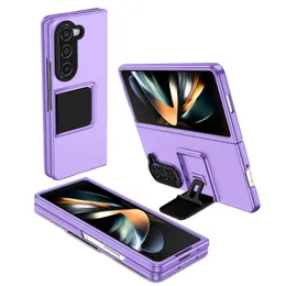 Shockproof Slim Skin Touch Adjustable Kickstand Case For Samsung Galaxy Z Fold 5 Fold4 4 3 Bracket Hard Protective Phone Cover