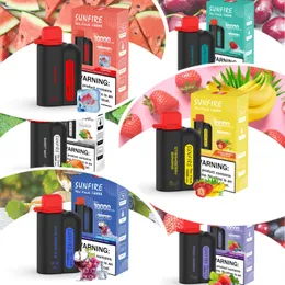 DTL MTL E ZIGARETTE SUNFIRE 10000PUFFS Disponibla E Cigaretter Pod Device Kit Raddbart batteri 20 ml vagnar Förfyllda pods Vape Big Puff Wholesale I Vape Fast Ship