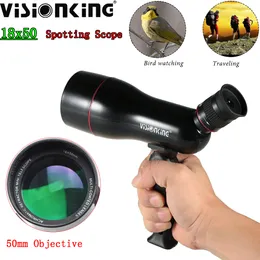 Visionking Luneta compacta 18x50 com tripé FMC BAK-4 Telescópio óptico portátil para observação de pássaros, acampamento e viagem